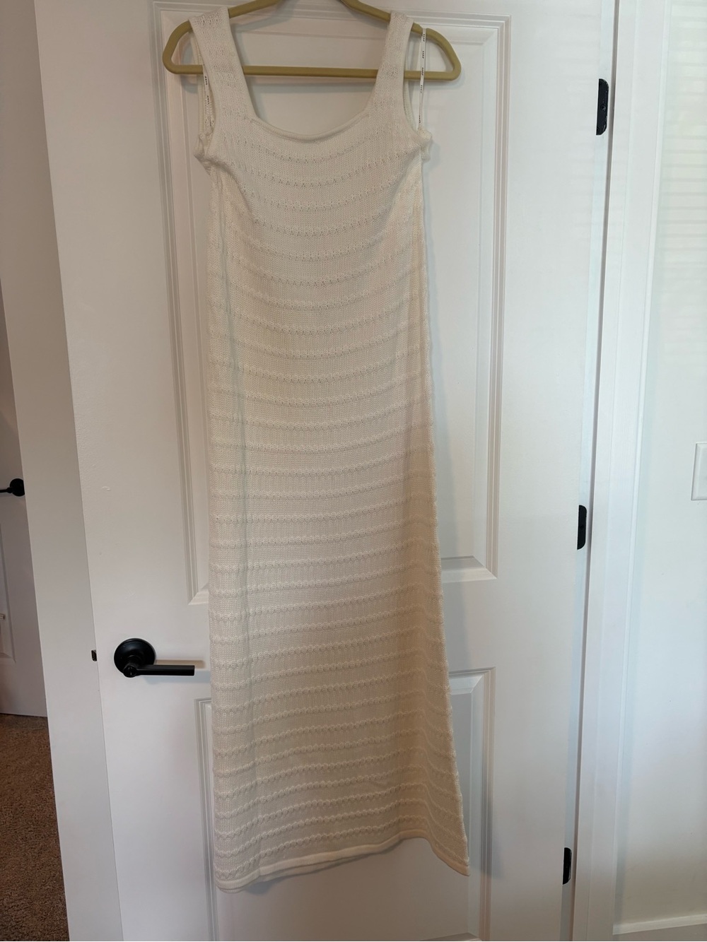 Women's Crochet Knit Maxi Low Back Dress